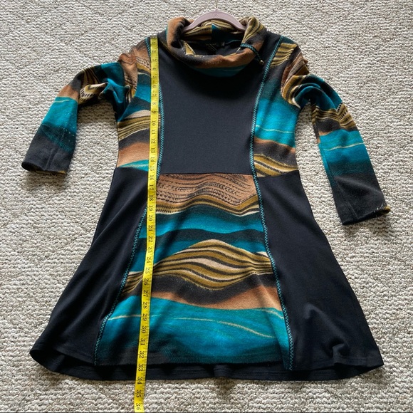 Radzoli Black & Multicolored Sweater-like Dress Large - Picture 5 of 8